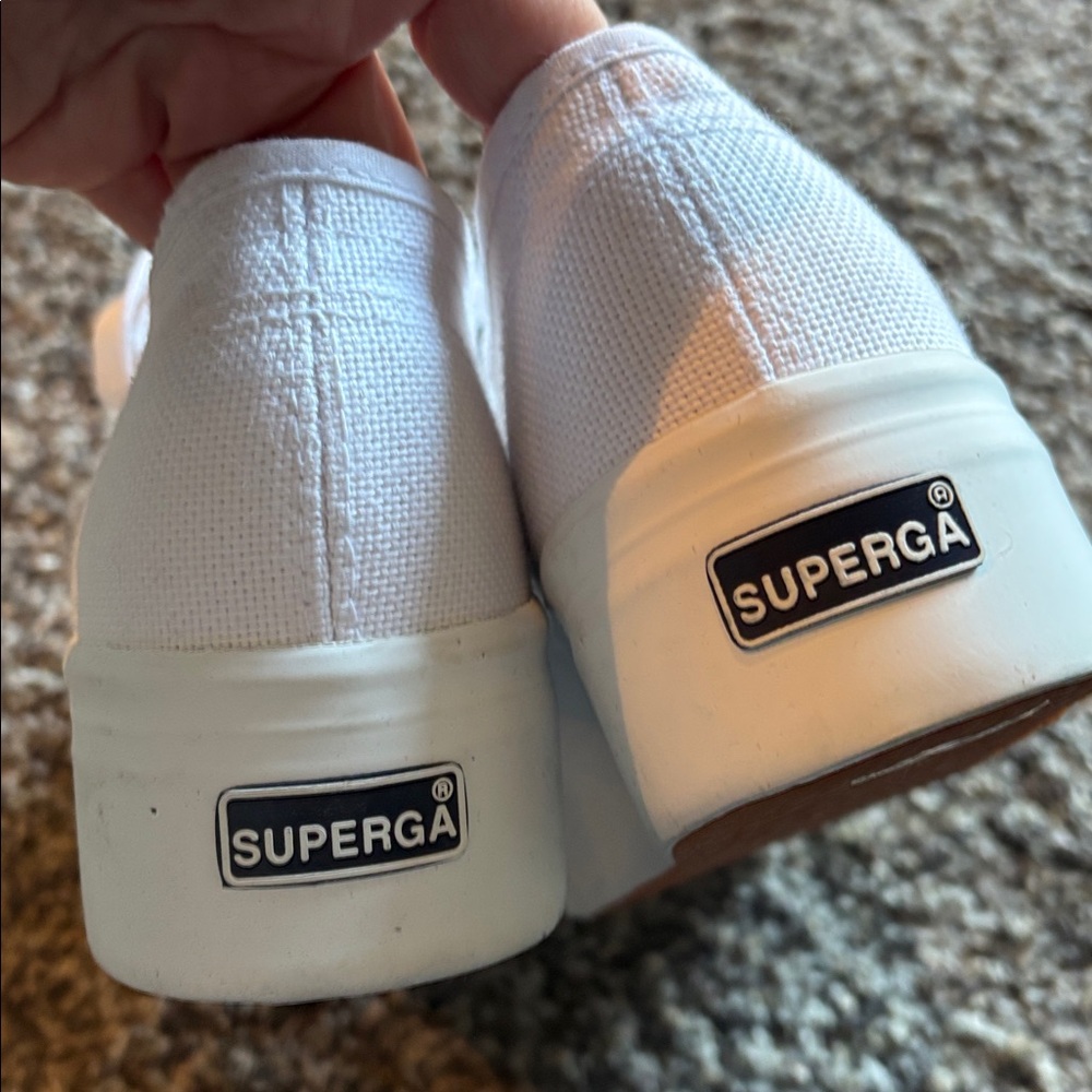 Superega white platform size 37.5 fits like a 7.5us shoes - Picture 3 of 6